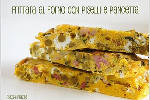 Frittata al forno con piselli e pancetta - Sütőben sült zöldborsós-szalonnás tojás