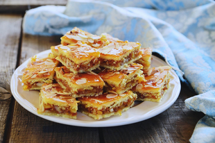 Narancs-mandula szelet