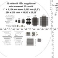 Tesztelő ábra A/4-re nyomtatva 25 méterről az elemei a felírt szögek alatt látszanak