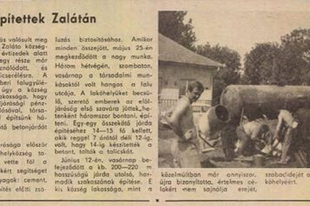 Megsárgult újságlapok - Járdát építettek Zalátán (1988)