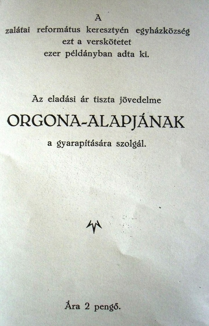 Cz-H. János verseskötete, 1936