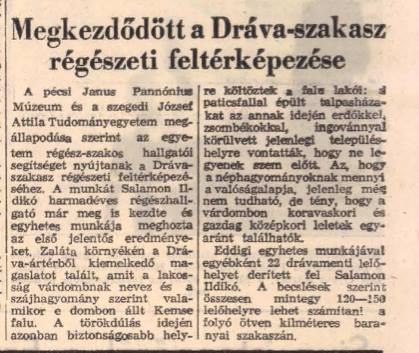 Dunántúli Napló, 1965. május (22. évfolyam, 102-126. szám). Mit találhattak a várról?