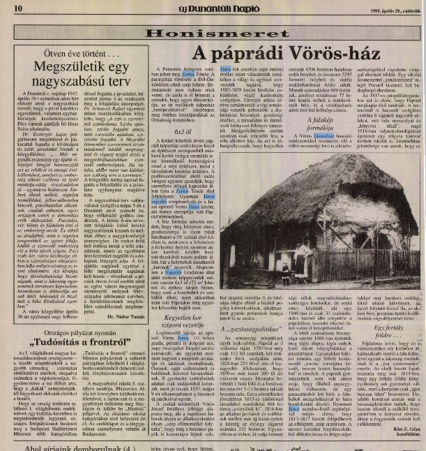 Dunántúli Napló 1993