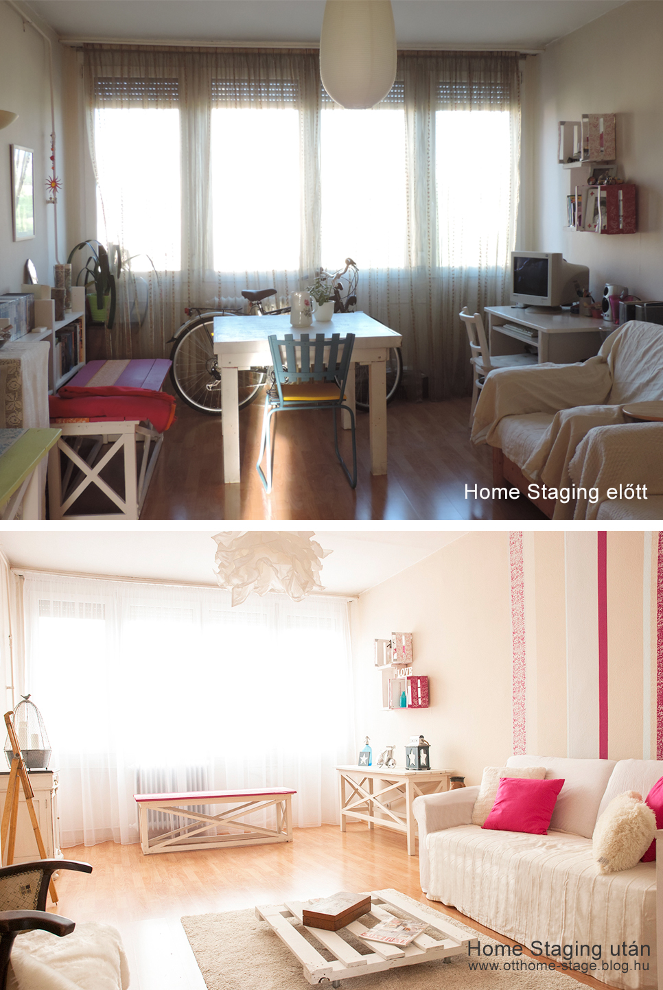 Nappali Home Staging előtt - Home Staging után