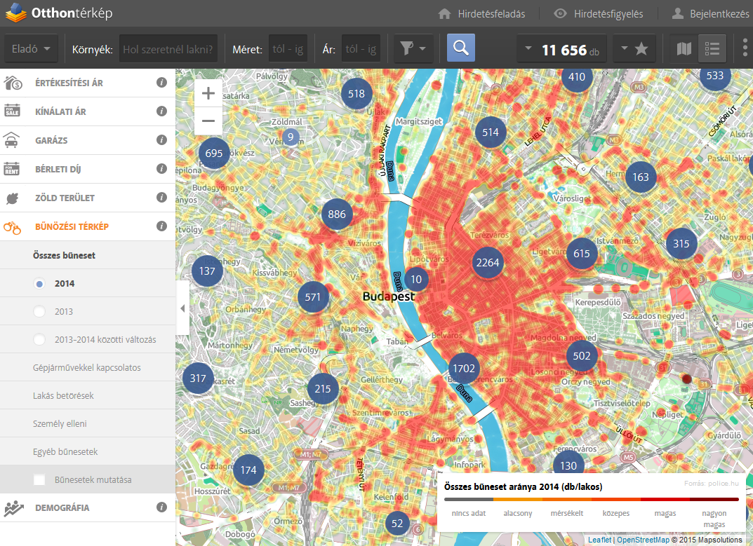 bűnügyi térkép budapest A bűn városai Magyarországon!   Otthontérkép