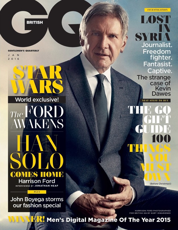 Elegáns Harrison Ford a GQ magazin elején