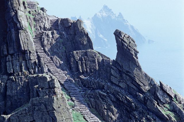 A látogatóknak mintegy hatszáz lépcsőt kell megmásznia. Ahogy a Star Wars stábjának is. (fotó: Ralf Siegel)