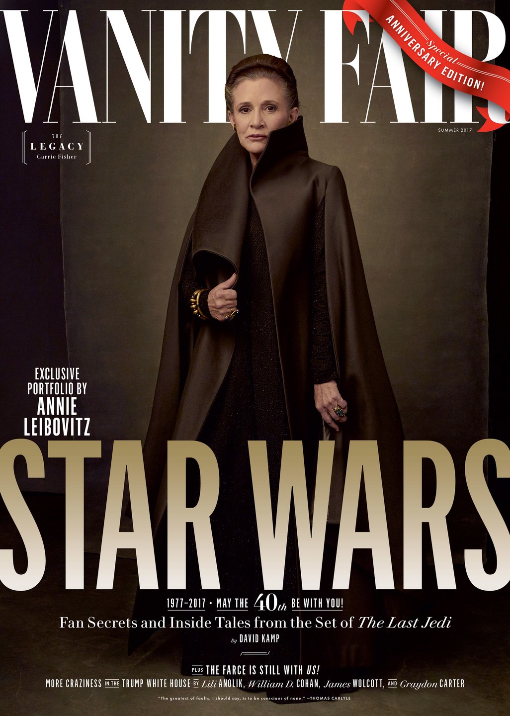 Történetes során először jelenik meg négy különböző Star Wars-címlappal a Vanity Fair magazin.