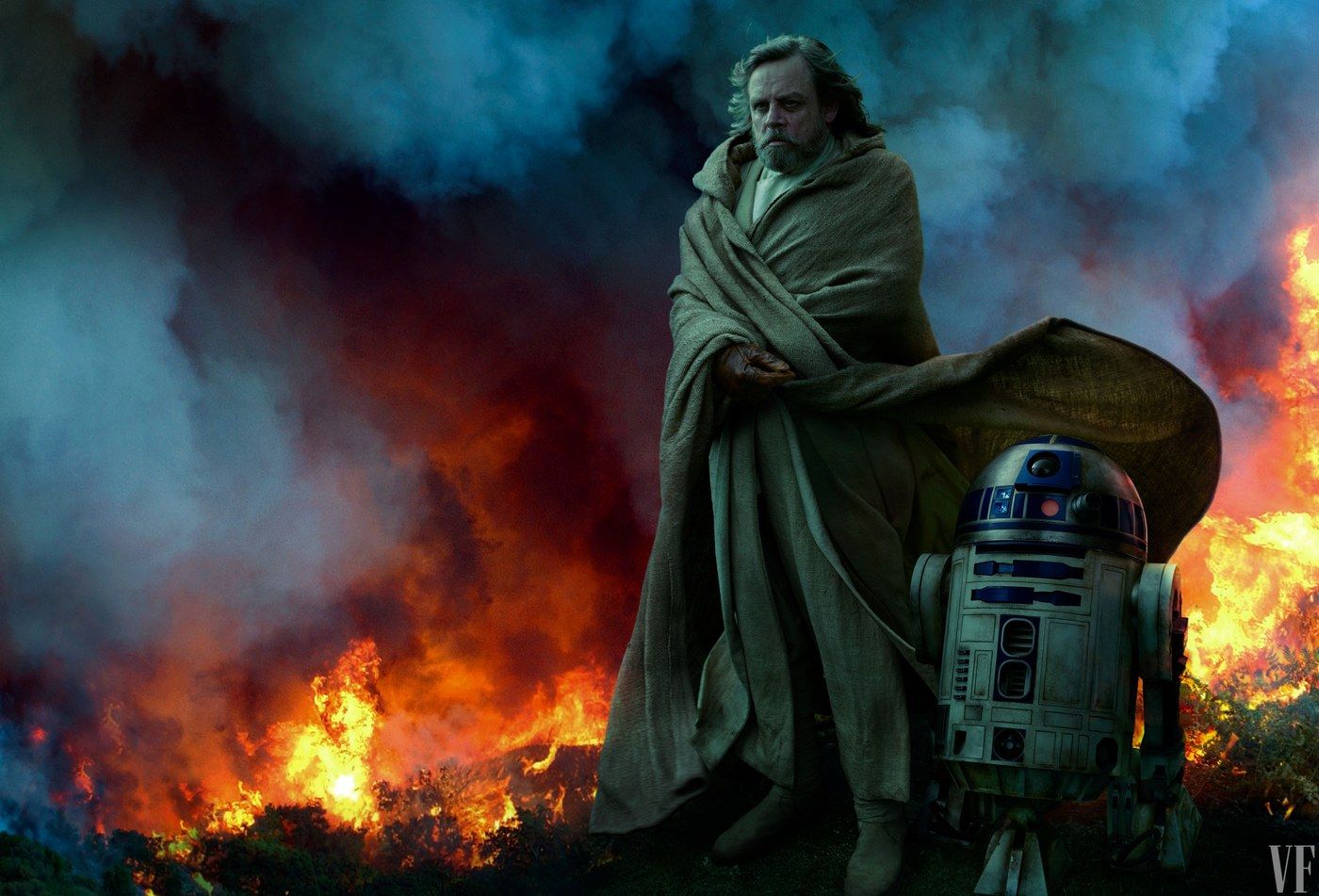 Ha máshogy nem, Erő-szellemként biztosan viszontlátjuk Luke Skywalkert a IX. Epizódban. (fotó: Annie Leibovitz, Vanity Fair)