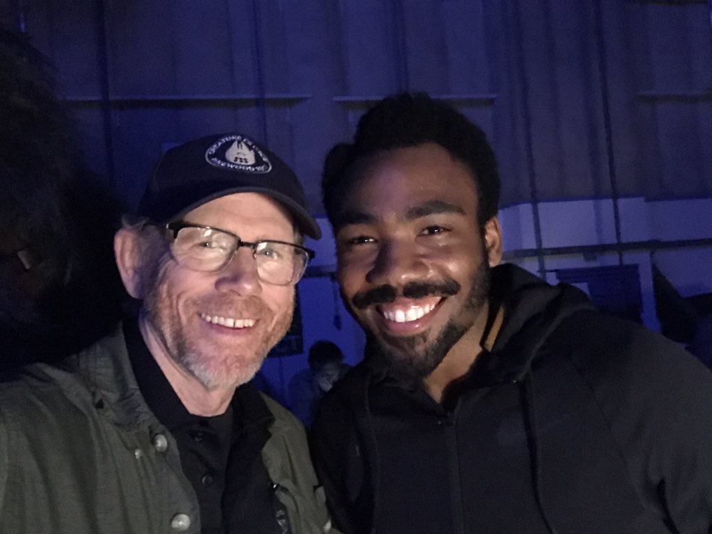 Ron Howard és a fiatal Landót alakító Donald Glover