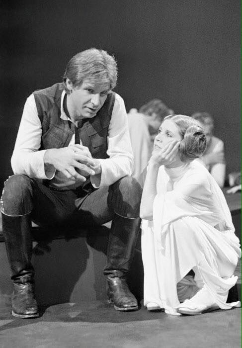 Harrison Ford és Carrie Fisher (fotó: Lucasfilm)