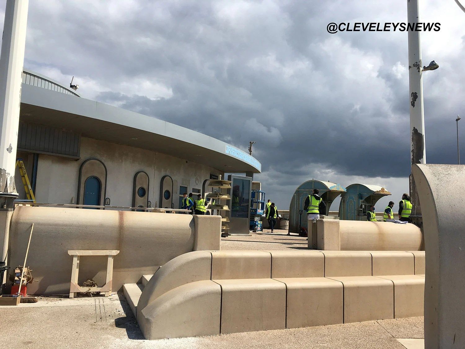 Star Wars-helyszínné felöltöztetett épületek Cleveleys tengerparti promenádján - Cleveleys, Anglia