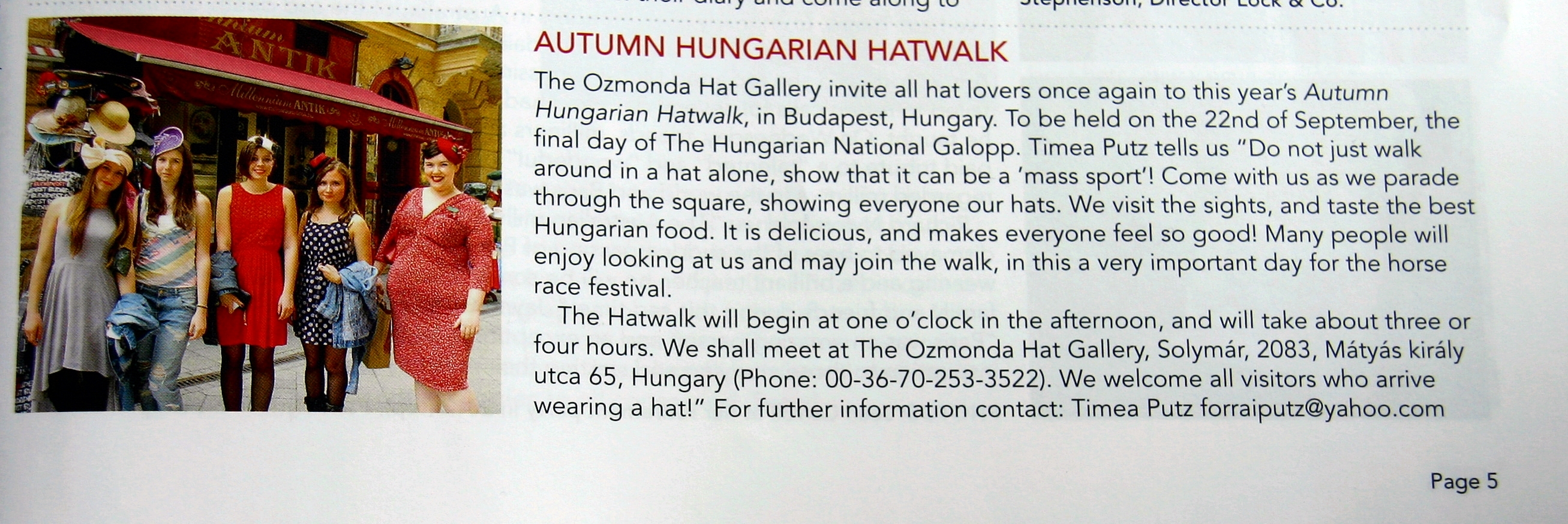 ll. Autumn Hungarian Hatwalk cikk-the Hat magazine-Ozmond Kalap Galéria.JPG