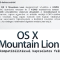 Apple OS X Mountain Lion - kompatibilitással kapcsolatos felhívás