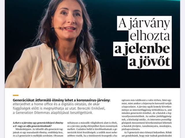 Generációkutató: A járvány elhozta a jelenbe a jövőt