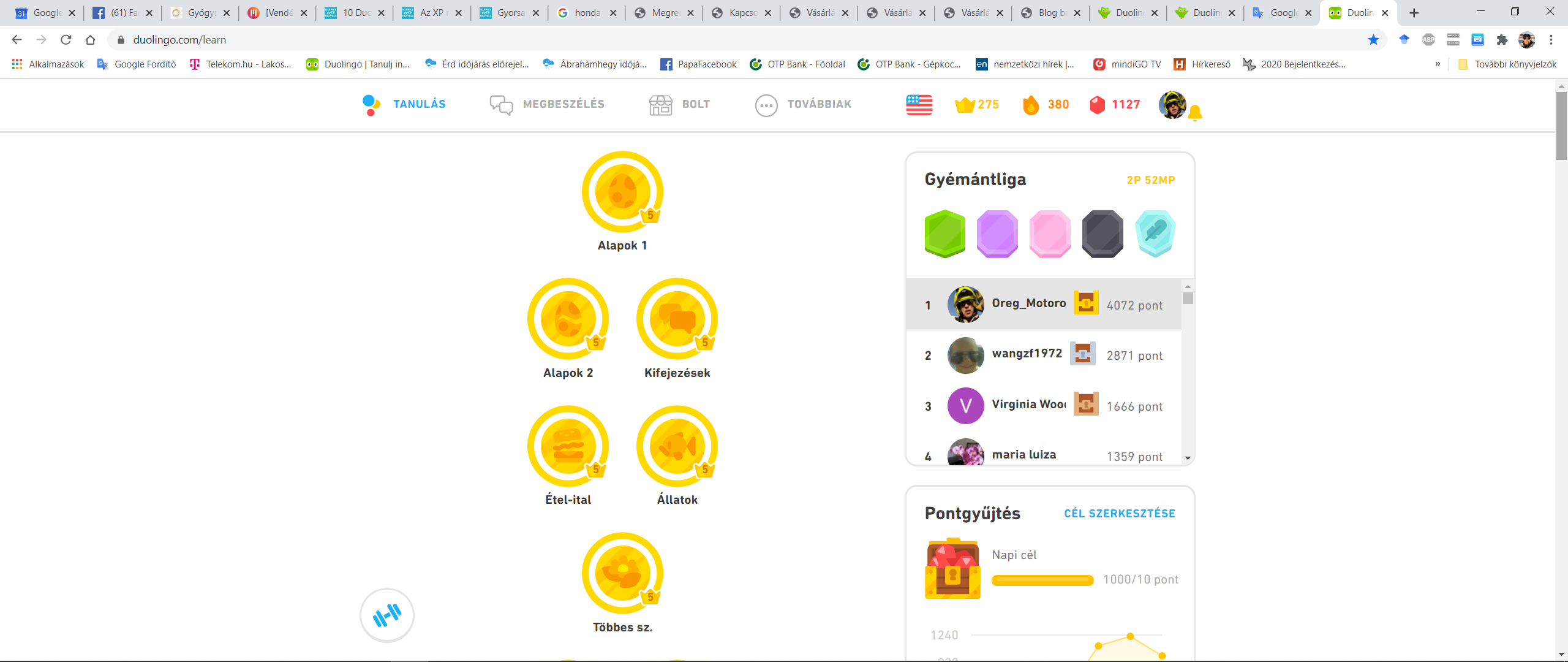 Záróóra előtt 3 perccel. Rég eldőlt, hogy szabályosan nem tudnak behozni. Éjfél után pontosan 1000 XP-t csináltam - már csak azért is, hogy jól nézzen ki. Simán tudtam tartani az előnyömet, a végén még növeltem is.