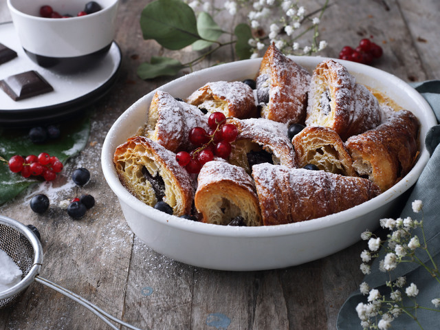 Croissant kenyérpuding