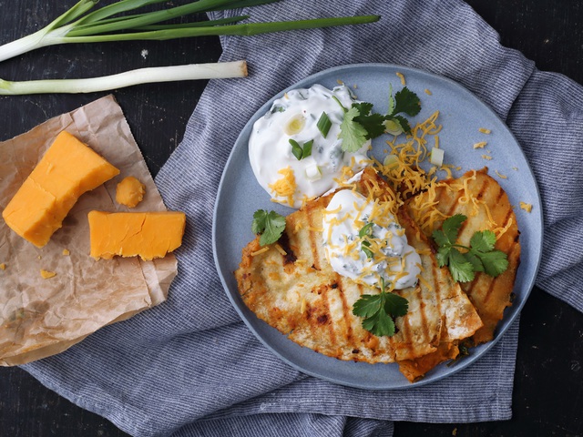 Édesburgonyás quesadilla