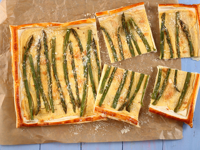 Spárgás-ricottás leveles pite