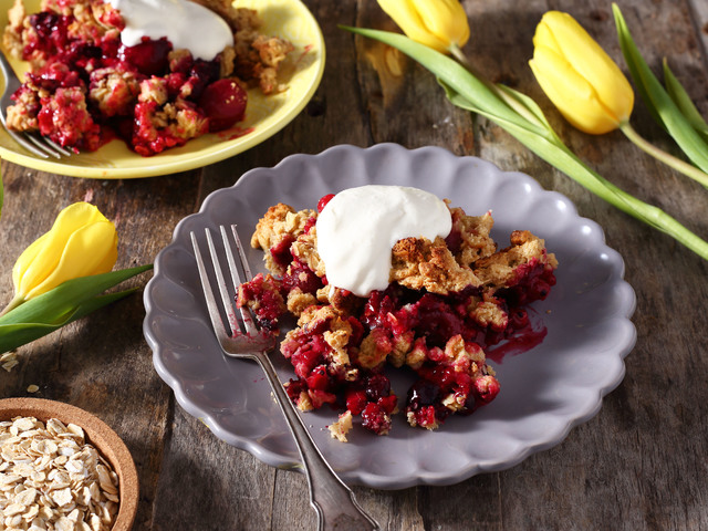 Gyümölcsös-zabos crumble