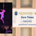Büszkeségeink: Kara Tímea légtornász, polefitness versenyző, a BTK hallgatója