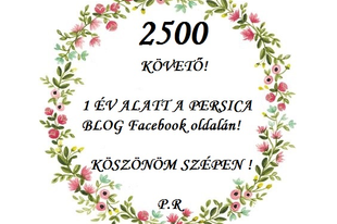 2500! Köszönöm nektek, kedves olvasóim!