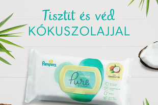 A Pampers megalkotta az organikus kókuszolajjal gazdagított Pampers Coconut Pure törlőkendőt