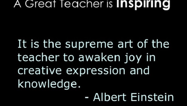 A Great Teacher is Inspiring