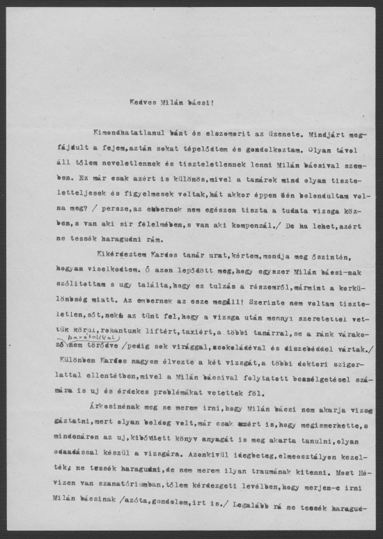 Polcz Alaine Füst Milánnak írt levele, 1959. június 24. (MNMKK PIM Kézirattár)