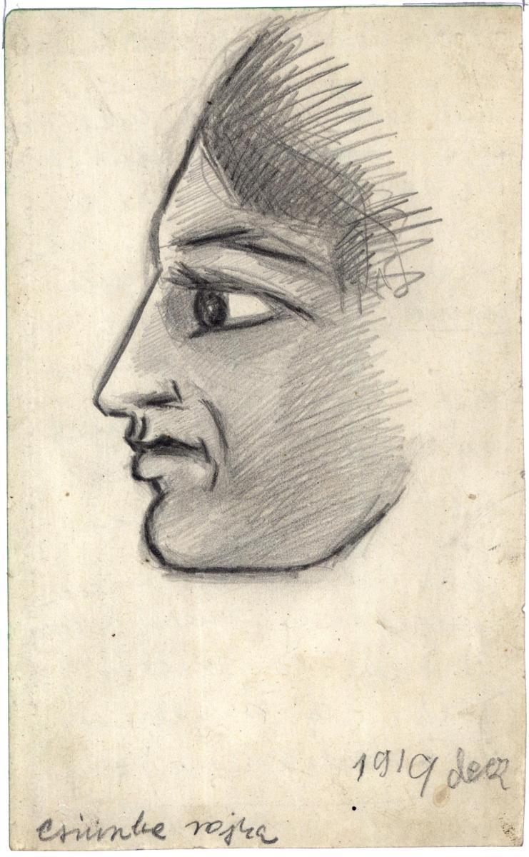 Boncza Berta: Ady Endre portréja, 1919, (PIM, Művészeti, Relikvia- és Fotótár [Márffy Ödön-hagyaték])