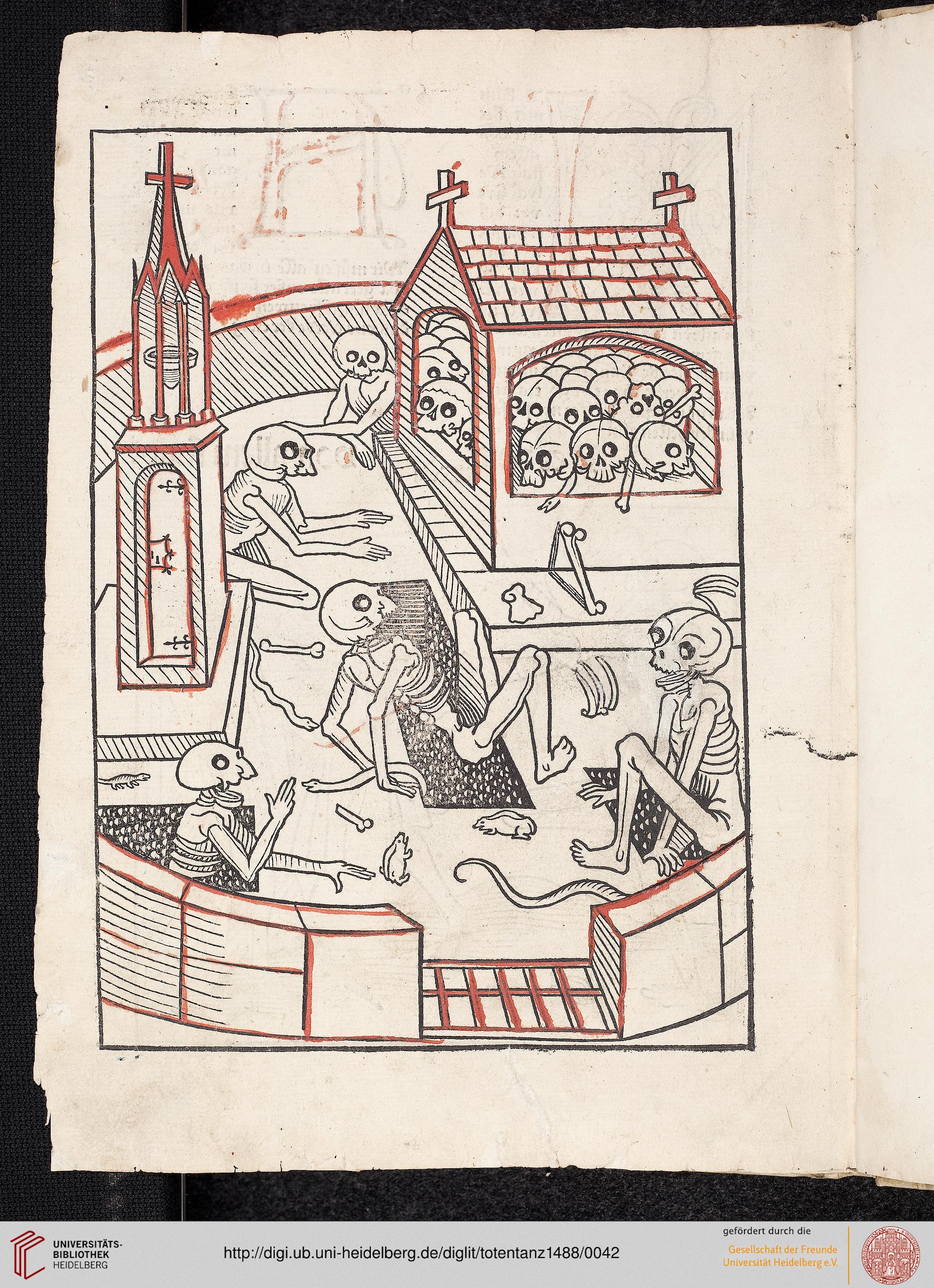 Heinrich Knoblochtzer heidelbergi haláltáncmetszeteinek utolsó jelenete, XV. század 