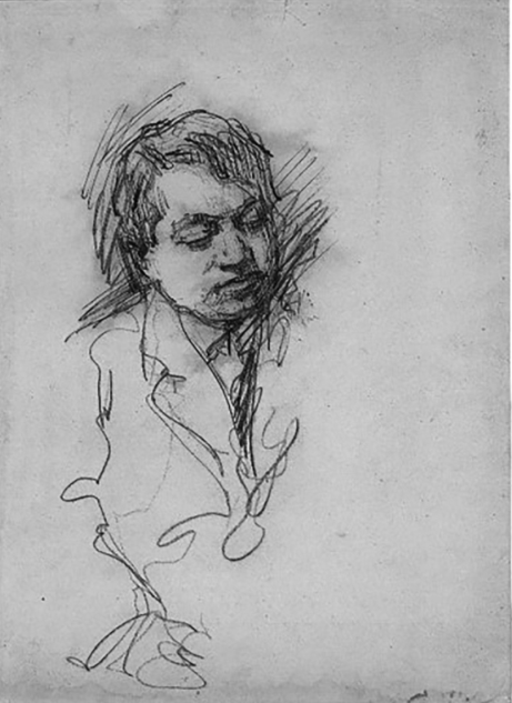 Rippl-Rónai József: Ady Endre, 1918–1919 (MNMKK PIM, Művészeti, Relikvia- és Fotótár) 