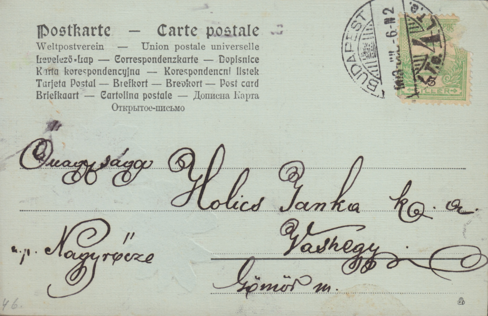 Móricz Zsigmond levele Holics Jankának, 1903. július 7., (Digital Humanities Platform, OSZK) 