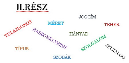 Tulajdoni lap részenként, egyszerűen, célszerűen –adásvételre hangolva – 2. rész a II. részről