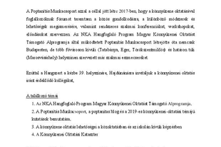 Hajdúnánáson találkozik a Poptanítás Munkacsoport