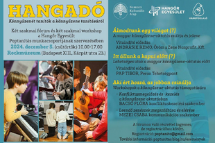 Hangadó: Két szakmai fórum és két szakmai workshop