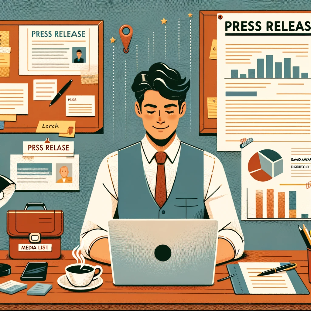 dall_e_2024-01-03_09_20_51_illustration_of_a_small_business_owner_working_on_a_press_release_the_image_shows_a_confident_entrepreneur_at_a_desk_with_a_laptop_surrounded_by_not.png