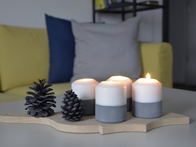 Beton hatás az adventi gyertyán
