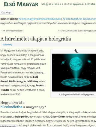 első magyar prcikk weboldal