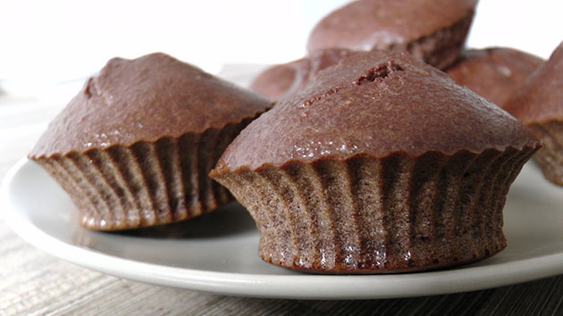 Kakaós protein muffin csokis töltelékkel