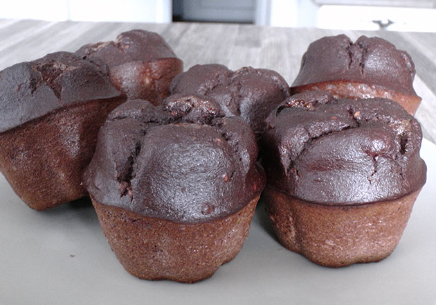 Málnás-kakaós muffin recept elkészült