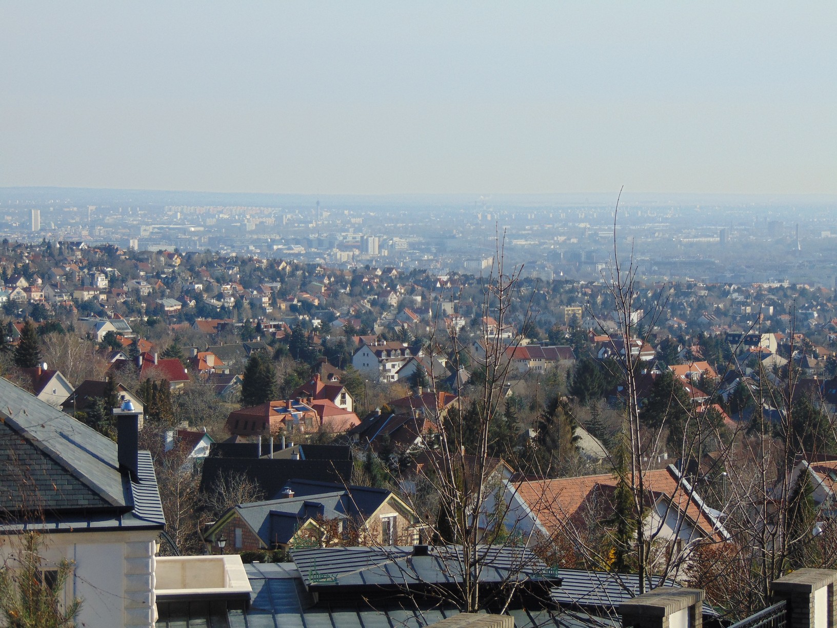 Kilátás Budapest határából a fővárosra