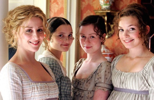 Morven Christie, Ruby Bentall, Florence Hoath (Kitty) és Perdita Weeks (Lydia) a Lost in Austen című sorozatban