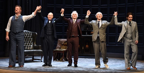 A Senkiföldje 2016-ban hazatért: Owen Teale, Patrick Stewart, Sean Mathias, Ian McKellen és Damien Molony a színpadon.