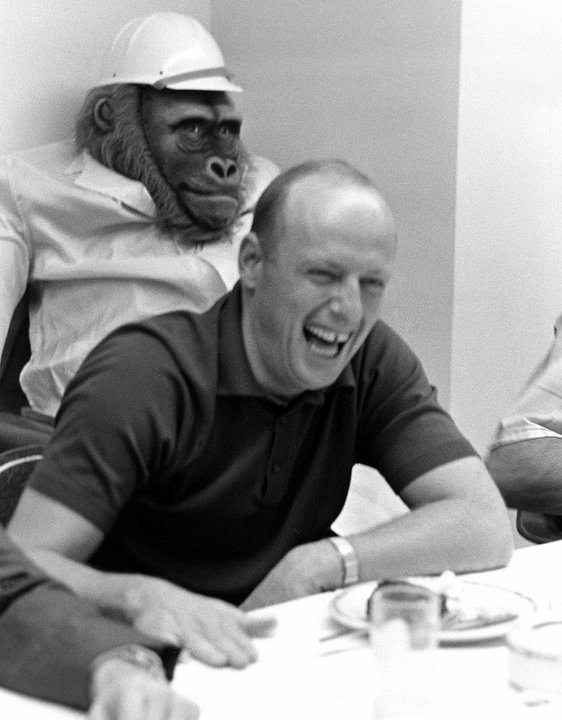 Apollo 12 mission commander Pete Conrad enjoys a casual launch day breakfast with fellow crew members..jpg