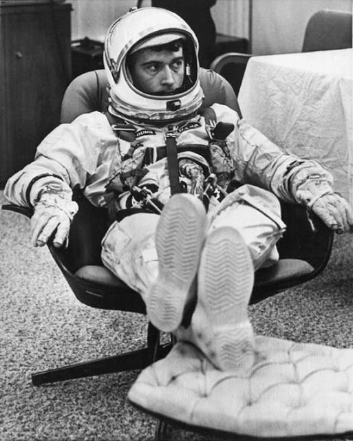 Gemini 3 astronaut John Young in the suit-up trailer a few days prior to launch.jpg