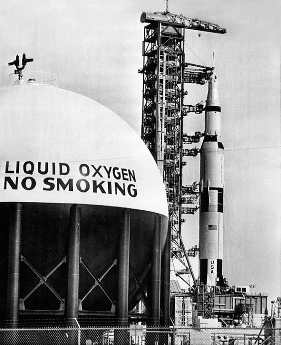 The Saturn V for Apollo 10 arrives at Pad 39B following rollout on March 11, 1969..jpg