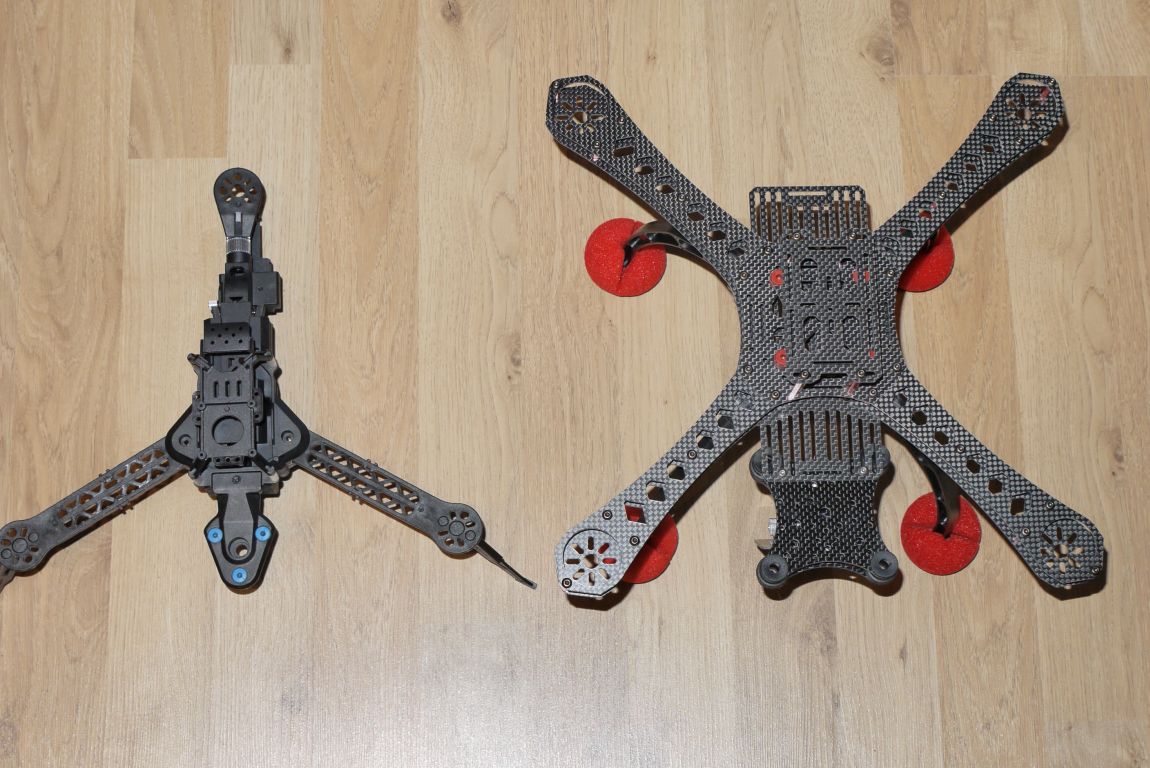 Alien X4 360 mellett (295 mm a motortól motorig mért távolsága a tricopternek)