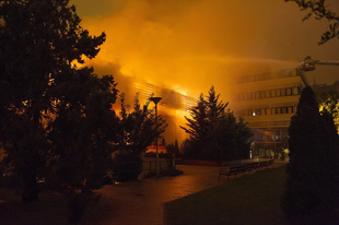 Ilyen volt korábban a Testnevelési Egyetem leégett sportcsarnoka