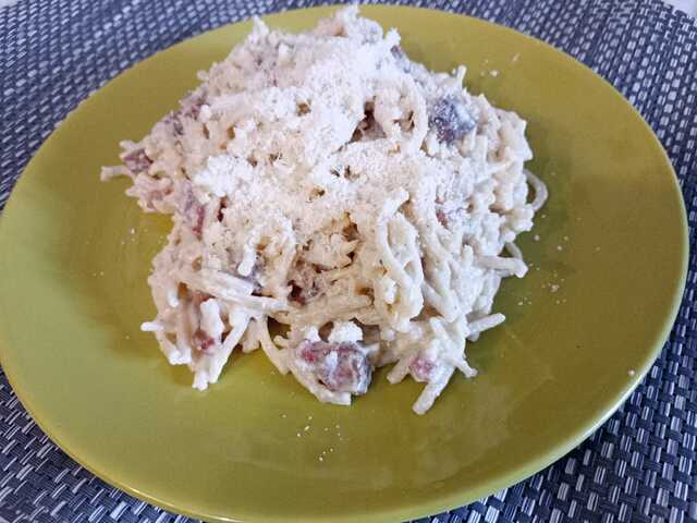 Carbonara házi tésztából